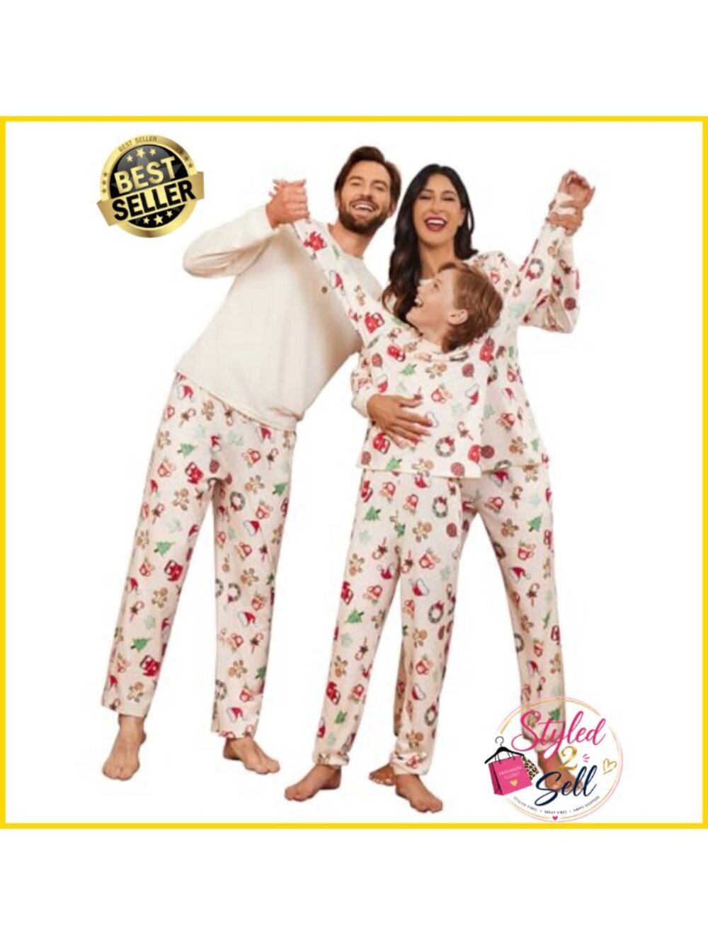 Matching Family Christmas Pajama Set Long Sleeve Holiday Loungewear - Picture 1 of 6